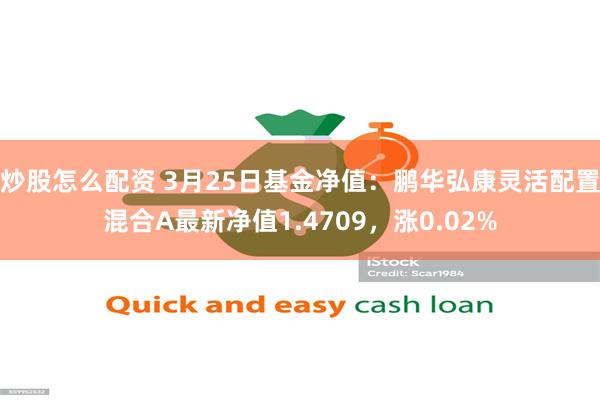 炒股怎么配资 3月25日基金净值：鹏华弘康灵活配置混合A最新净值1.4709，涨0.02%