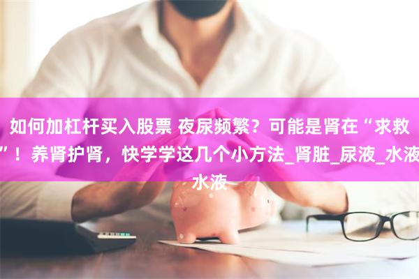 如何加杠杆买入股票 夜尿频繁？可能是肾在“求救”！养肾护肾，快学学这几个小方法_肾脏_尿液_水液
